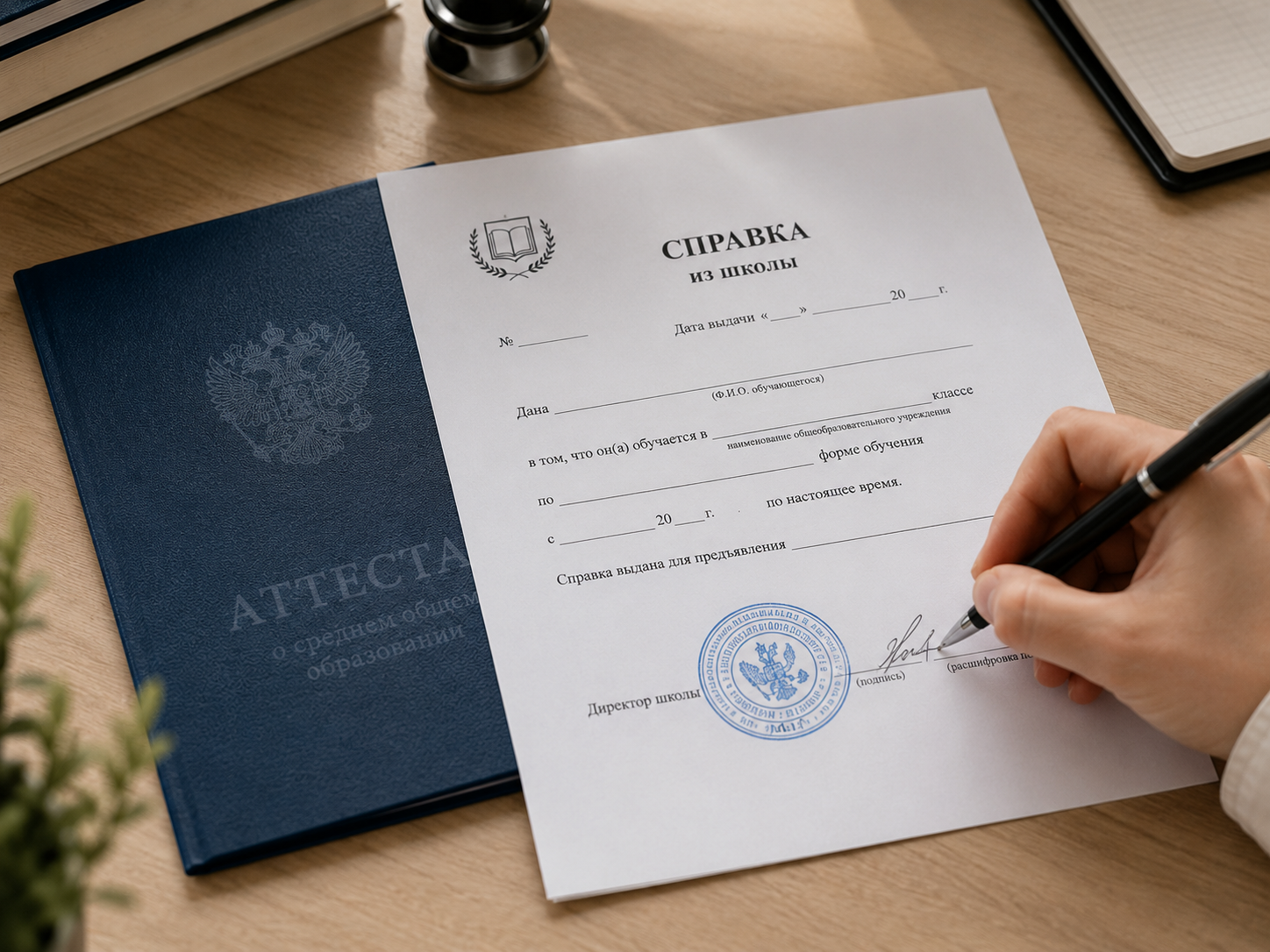 Справка из школы для ОАЭ